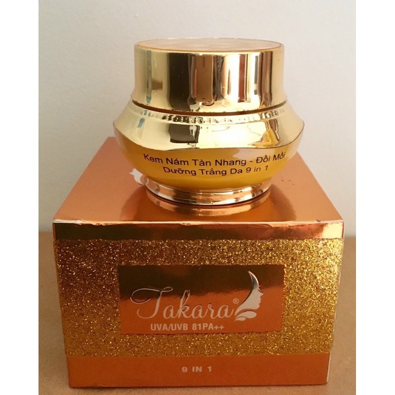 Mỹ Phẩm TAKARA - Kem Nám, Tàn nhang, Đồi mồi, Dưỡng trắng da 9 in 1 (25g)