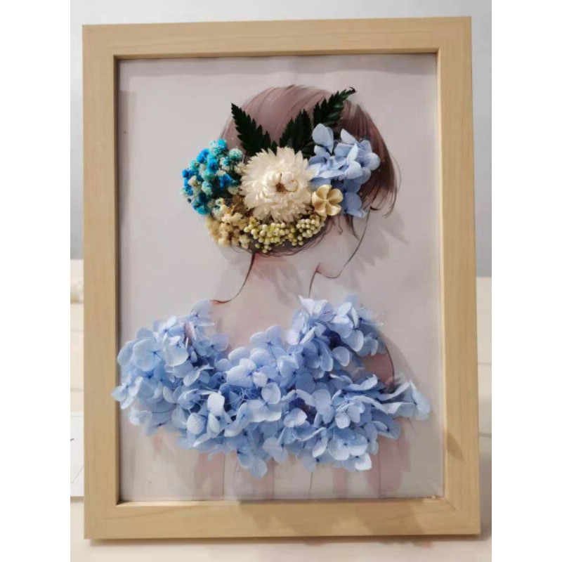 Tranh hoa khô handmade cực độc lạ xinh xắn thích hợp làm quà tặng