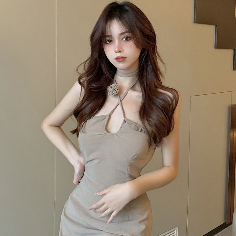 COZOK Đầm Hai Dây Không Tay Quyến Rũ Hợp Thời Trang