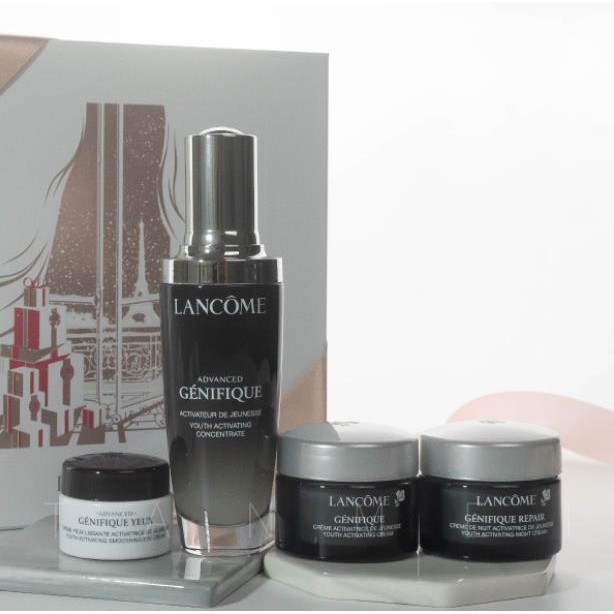 (Hàng Mới Về) Set 4 Lọ Kem Dưỡng Da Mắt Lancome 50ml 15ml 5ml Dùng Ban Ngày Ngày Giáng Sinh