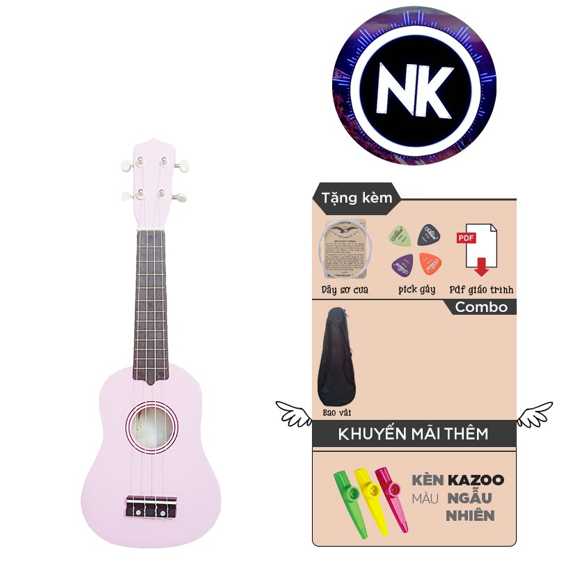 (MUA 1 ĐƯỢC 7) Đàn Ukulele Soprano 21 Full Phụ Kiện + Bao Vải + Kèn Kazoo