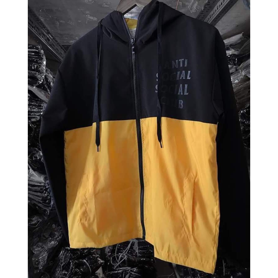 &lt;FREE SHIP&gt; ÁO KHOÁT DÙ 2 LỚP DÀY DẶN Y HÌNH (antisocial..)