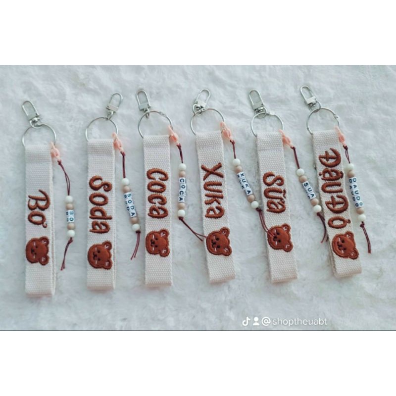Nametag.móc khóa thêu theo yêu cầu