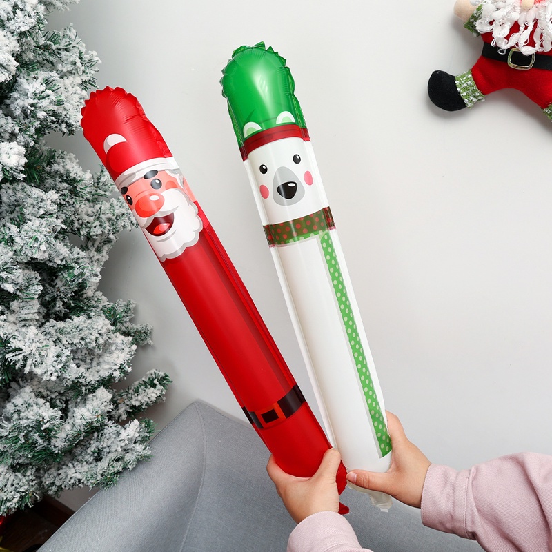 Bong Bóng Bơm Hơi 24inch Hình Kẹo / Bánh Gừng / Người Tuần Lộc / Bánh Mì Trang Trí Giáng Sinh