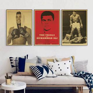 Poster treo tường in hình boxing muhammad ali beat it, kích thước 42x30 cm