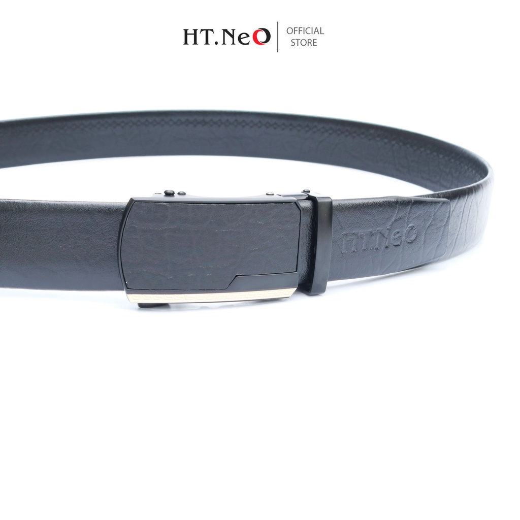 Dây Lưng Nam Da Bò 3 Lớp Dập Vân Voi HT.NEO Kết Hợp Khóa Tự Động Chống Chầy Xước ,Thiết Kế Sang Trọng ,Nam Tính DN02