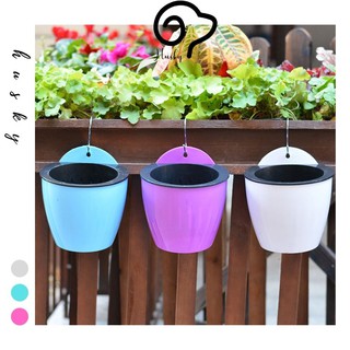 Chậu nhựa trồng cây treo tường + (Tặng Kèm Chậu Mini Handmade ) thiết kế sang trọng, chống thối rễ