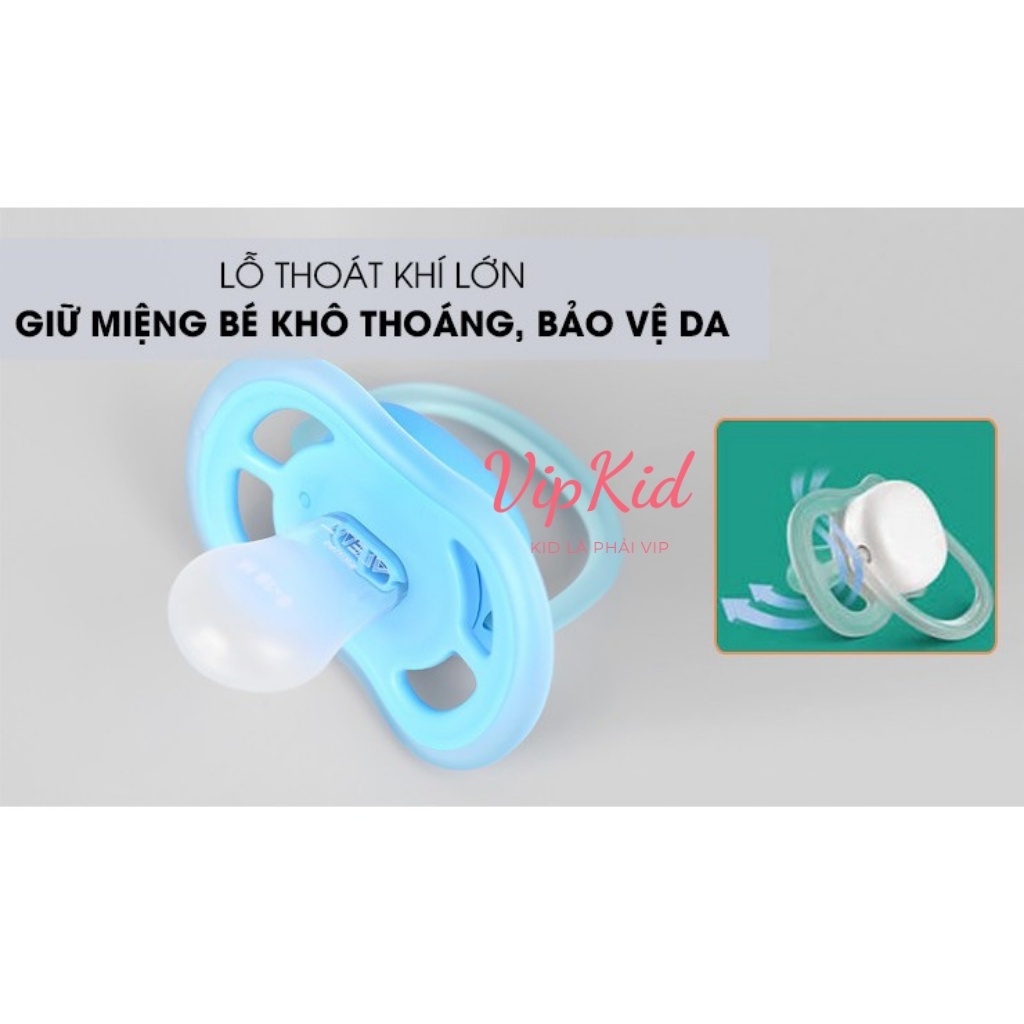 Ti giả Avent Ultra Air chỉnh nha chống vẩu, núm ti giả cho bé chính hãng Philips Avent - Vipkid