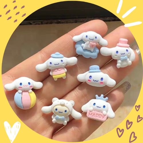 Charm cinnamoroll Sanrio characters trang trí DIY ốp điện thoại, gương, cặp tóc