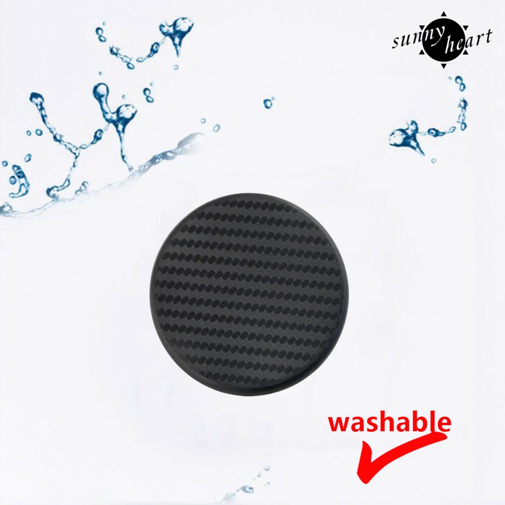 Set 2 Miếng Lót Cốc Nước Bằng Silicone Chống Trượt Hình Tròn Tiện Dụng Cho Ô Tô