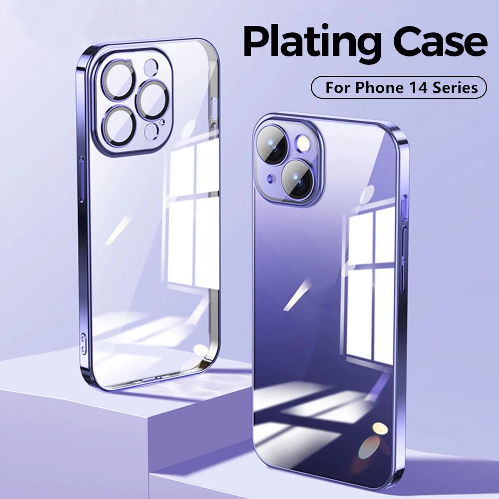 Ốp Điện Thoại Mềm Trong Suốt Chống Sốc Bảo Vệ Ống Kính Máy Ảnh Cho iPhone 14 Pro Max 14 Plus 13 12 Pro Max