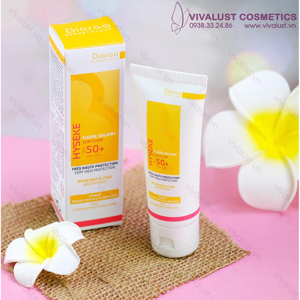 Kem chống nắng HYSEKE Biorga dạng lỏng cho da hỗn hợp đến da dầu SPF 50+ (40ml)