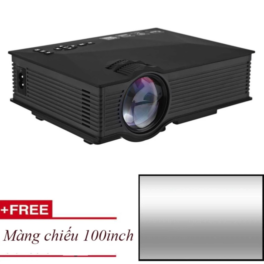MÁY CHIẾU KẾT NỐI KHÔNG DÂY UNIC UC46+ WIFI TẶNG MÀN CHIẾU 100 inch