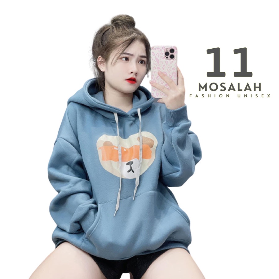 Áo hoodie hình gấu nam nữ form rộng có mũ đẹp. mo10 | BigBuy360 - bigbuy360.vn