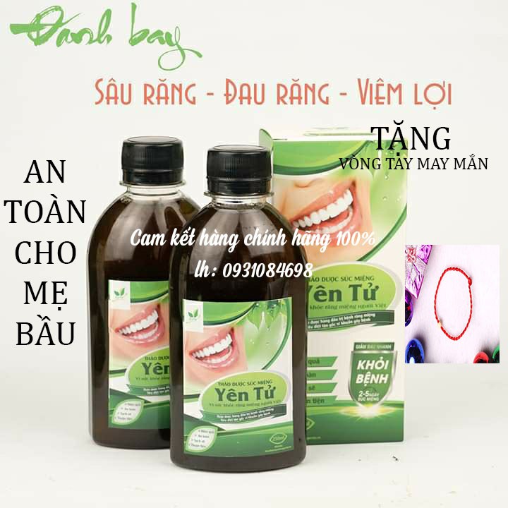 NƯỚC SÚC MIỆNG THẢO DƯỢC  YÊN TỬ Giảm Đau Sâu Răng, Viêm Lợi, Hôi Miệng Hiệu Quả nhanh 250ml