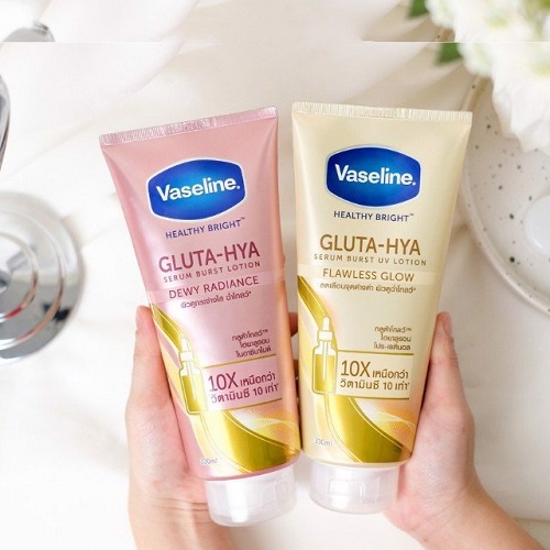 Sữa Dưỡng Thể Vaseline 10X Trắng Da, Mờ Thâm Đều Màu Da Vaseline Healthy Bright Gluta-Hya Serum Burst