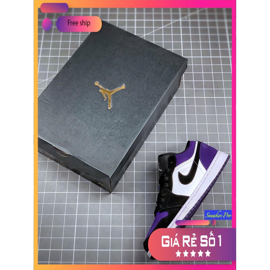 (SALE CỰC SỐC) Giày thể thao AIR Jordan 1 Low Court Purple tím siêu đẹp dành cho nam nữ ⁸ :; ` ; , ‣ , # ₑ