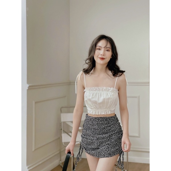 Chân váy beo dây rút Ebublio