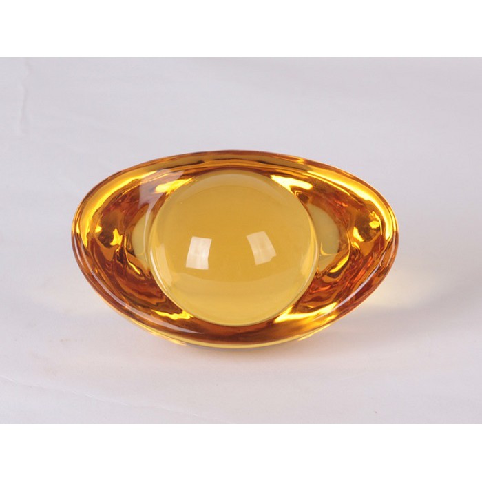 Thỏi vàng pha lê phong thủy thần tài, trang trí phong thủy chiêu tài lộc, hóa hung thành cát, dài 6cm