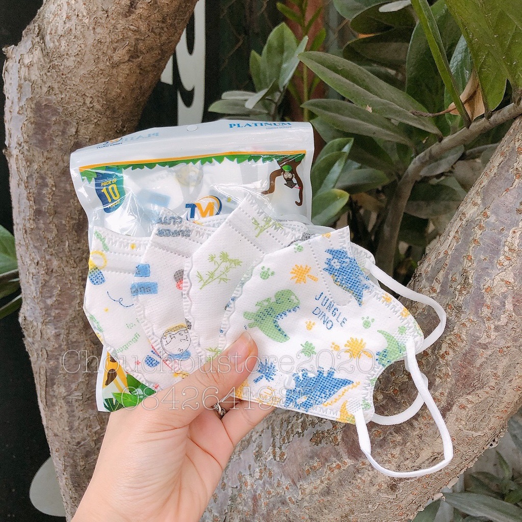[Hàng Có Sẵn] 50 Chiếc Khẩu Trang Trẻ Em 6D Tuấn Minh TM.N95 In Hình Ngộ Nghĩnh Hàng 4 Lớp Cho Bé Từ 5 Đến 12 Tuổi