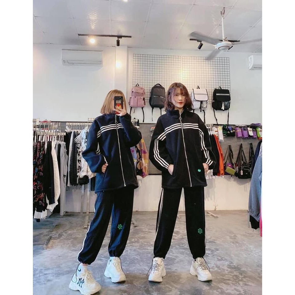 BỘ THỂ THAO ADIDAS - Bộ Thể Thao 3 Sọc Rộng - Set Thể Thao Dáng Rộng | BigBuy360 - bigbuy360.vn