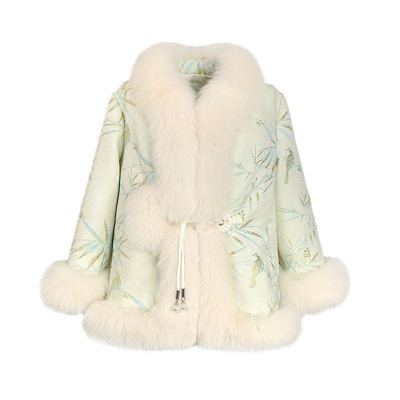 [Giao Ngay] Áo Khoác Lông Cáo Nhẹ Nhàng Truyền Thống Phong Cách Mori Sang Trọng