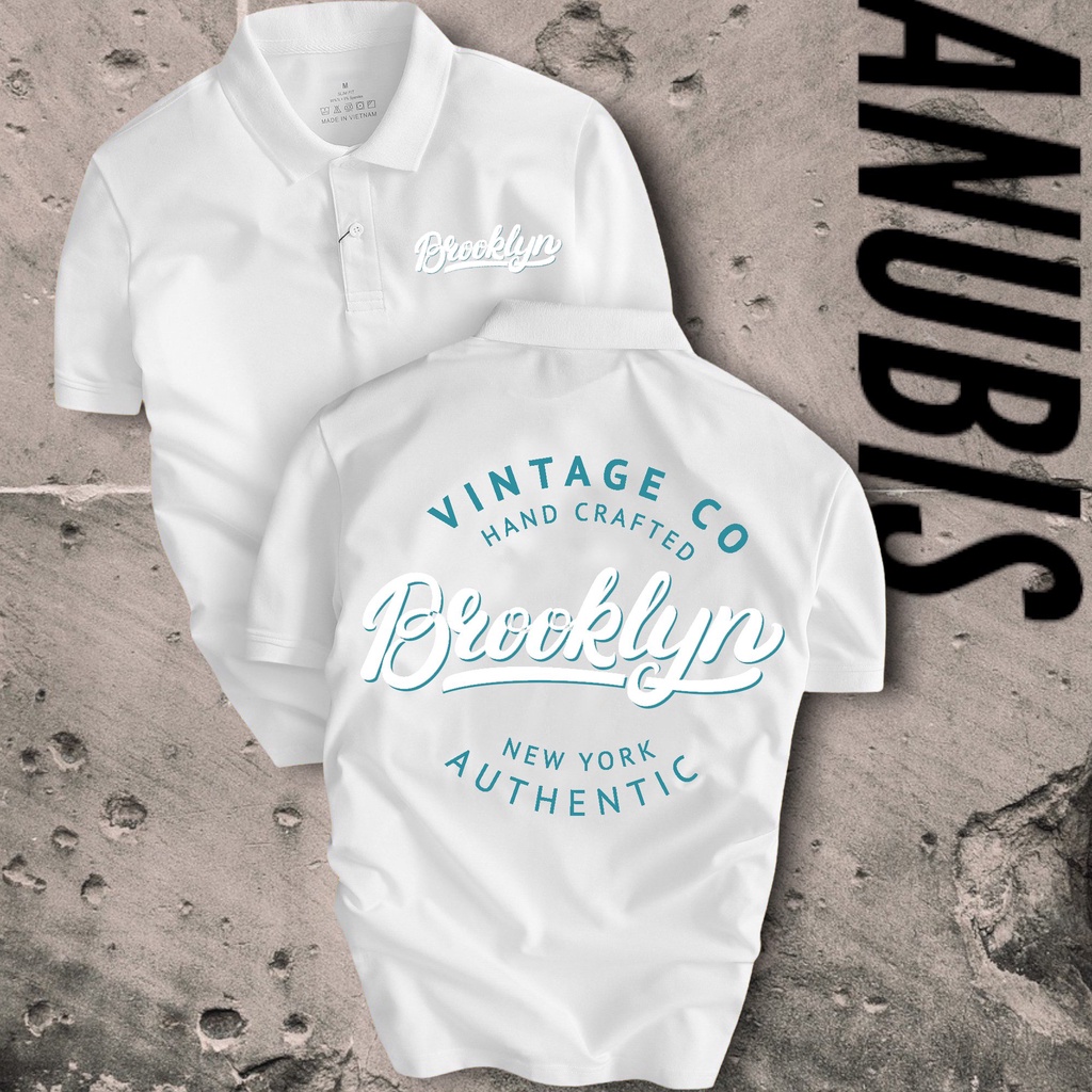Áo thun Polo Mỹ P14 Brooklyn - Vải Cao Cấp Bigsize