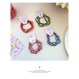 Set 4 Dây Cột Tóc Màu Đơn Giản
