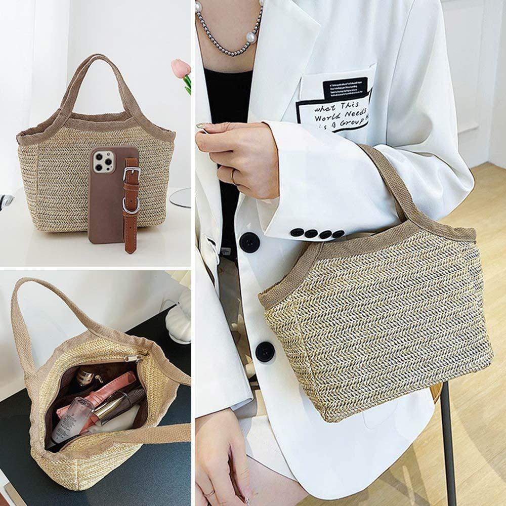 CACTU Túi Xách Bucket Đan Cói Thời Trang Đi Biển Sành Điệu Dành Cho Nữ