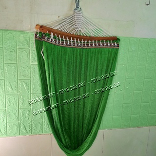 Lưới võng cán gỗ  - Võng lưới cán gỗ VCG01