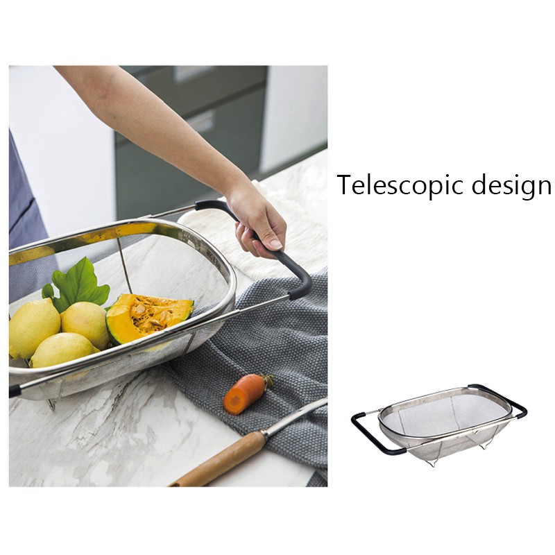 Dụng cụ lọc Sweejar thoát nước bồn rửa chén bằng inox có thể thu gọn tiện dụng