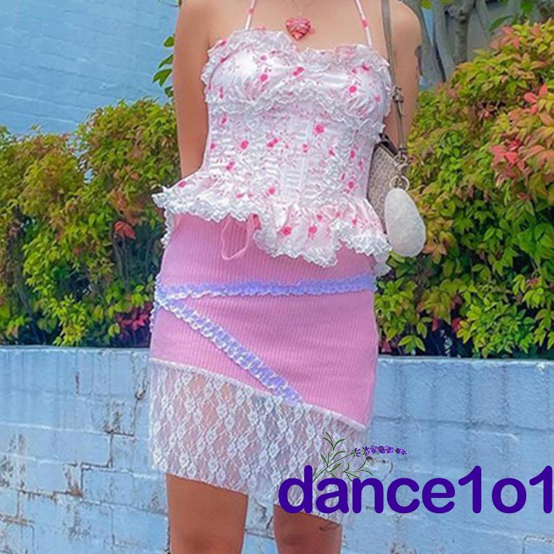 Áo Hai Dây Múa1O1-Y2K Esthetische Fairycore Franje Cho Nữ