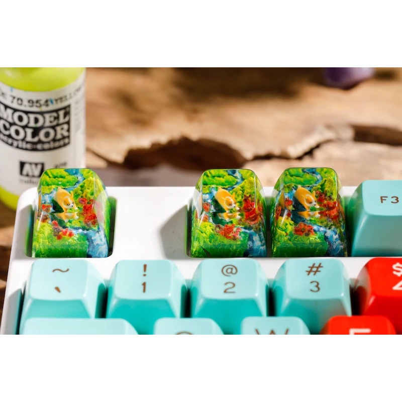 Nút bàn phím cơ Chó Corgi.Keycap resin Corgi.Keycap Artisan