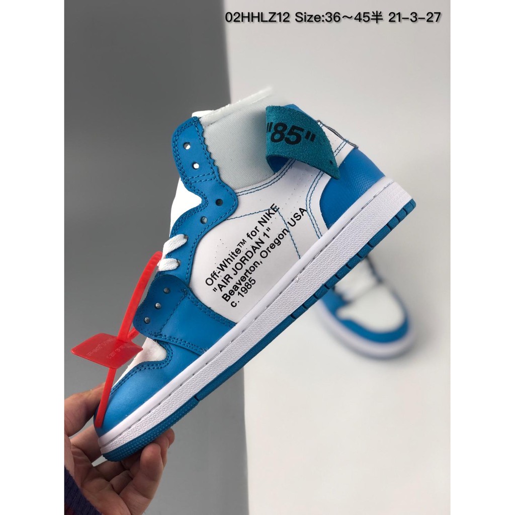 OFF-WHITE Giày Thể Thao Air Jordan 1 Cao Cấp Cho Nam