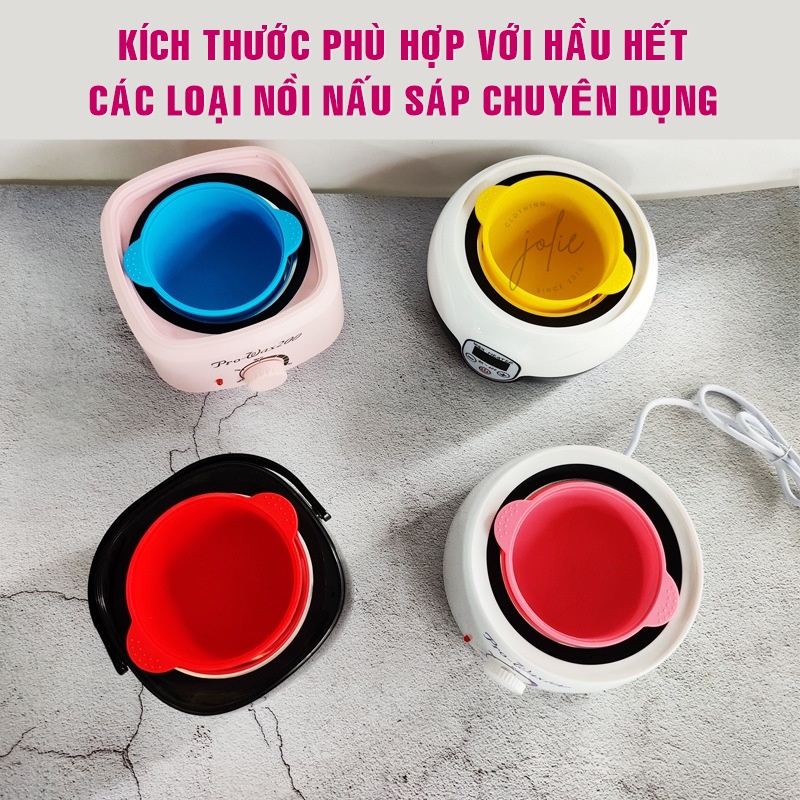 Chén silicon nấu sáp wax lông chịu nhiệt, làm sạch dễ dàng