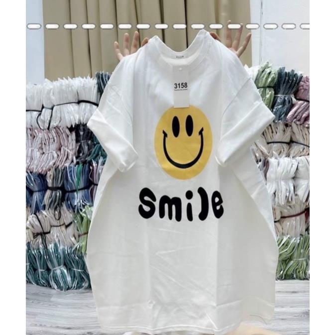 [Rẻ Vô Địch] Áo Phông 3158 Nam Nữ Cotton Khô From Rộng Unisex In Hình Mặt Cười