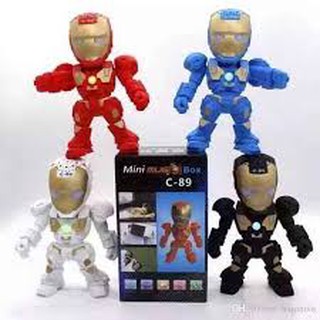 Loa bluetooth Mini C-89 hình Iron Man có led cực đẹp