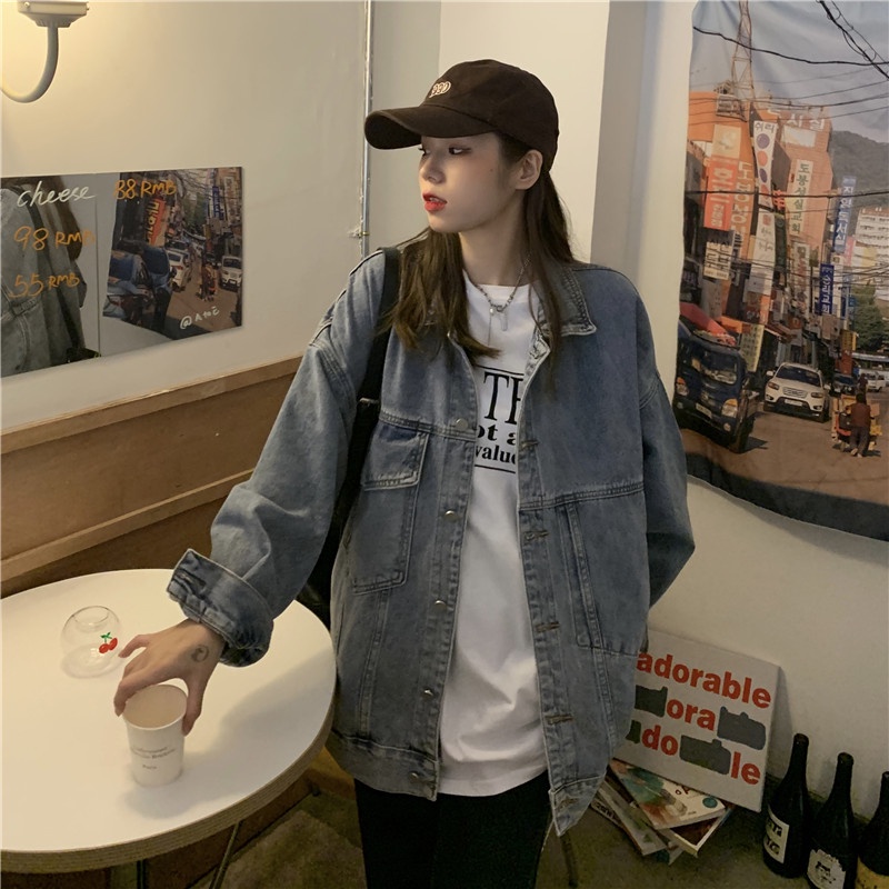 Áo khoác bò áo khoác denim jean cá tính thu đông Firstdateclothing