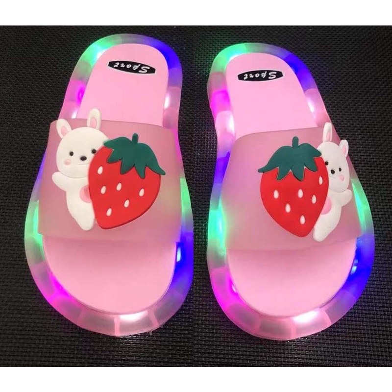 Dép phát sáng cho bé gái bé trai đế mềm size 22-34 - Dép có đèn cho bé hình Unicorn và Squid Game - Dép trẻ em phát sáng