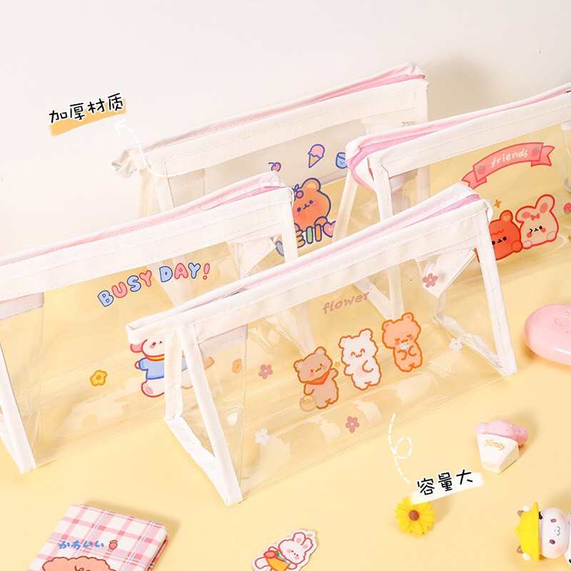 Hộp bút trong suốt cute hình tam giác ( khách lựa mẫu) HB998 - BaloGigo