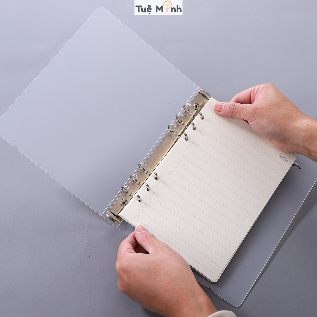 File bìa sổ còng sắt A5/ B5 thay giấy refill dễ dàng loại 6-9 chấu P06 chưa kèm giấy (Đọc kỹ lưu ý)