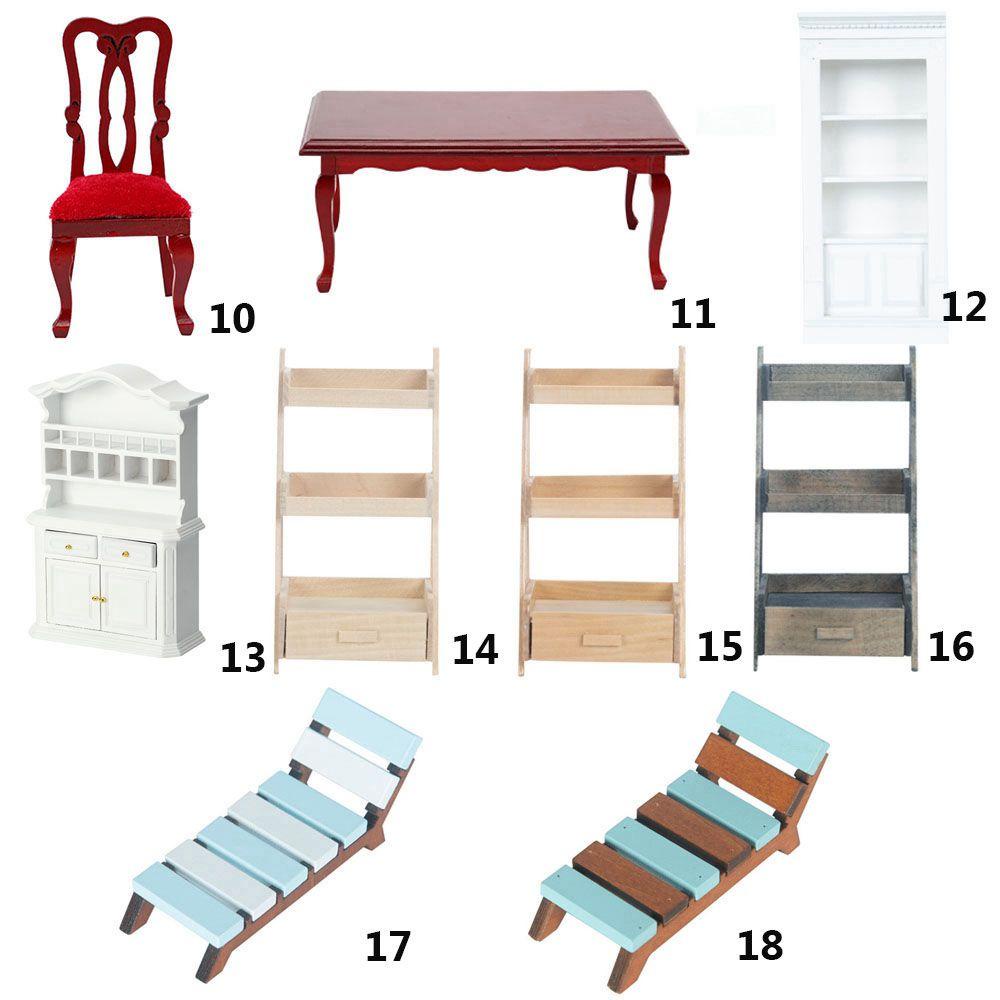 BEBETTERM Bàn Gỗ Trang Trí Nhà Búp Bê 25 Kiểu