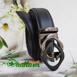 Thắt lưng nam da thật, thắt lưng nam da bò 100% - dây nịt cao cấp màu đen