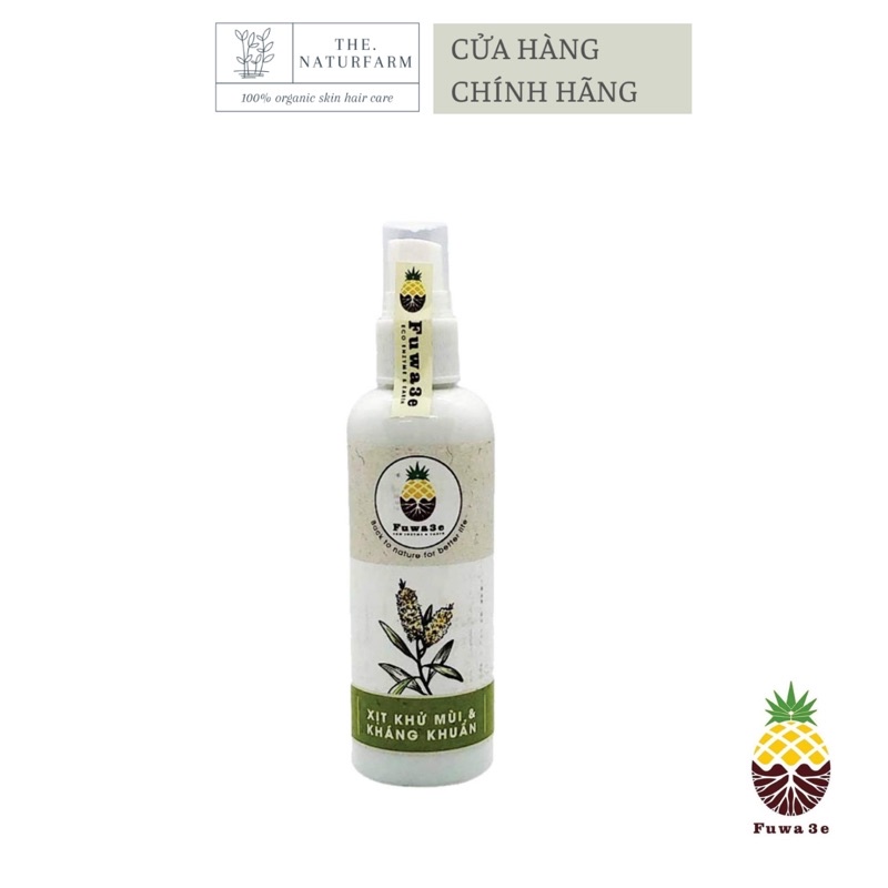 Xịt khử mùi kháng khuẩn tinh dầu sả chanh - thơm phòng, đuổi muỗi, đuổi côn trùng 100% chiết xuất hữu cơ Fuwa3e