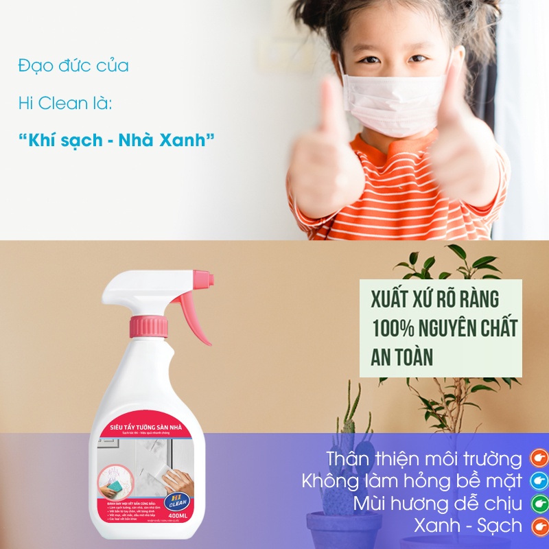 Combo Khử Mùi Toilet và Tẩy Vết Bẩn Trên Tường Hiclean, hiệu quả tức thì, sạch nhanh chóng, Nhập Khẩu Hàn Quốc