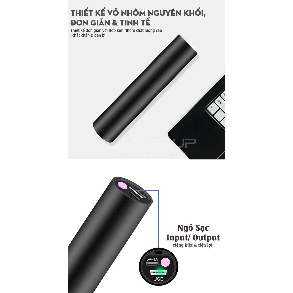 Đèn Pin Xe Đạp Led Siêu Sáng Mini Có Sạc USB Có Hỗ Trợ Sạc Dự Phòng Cho Điện Thoại  MLH