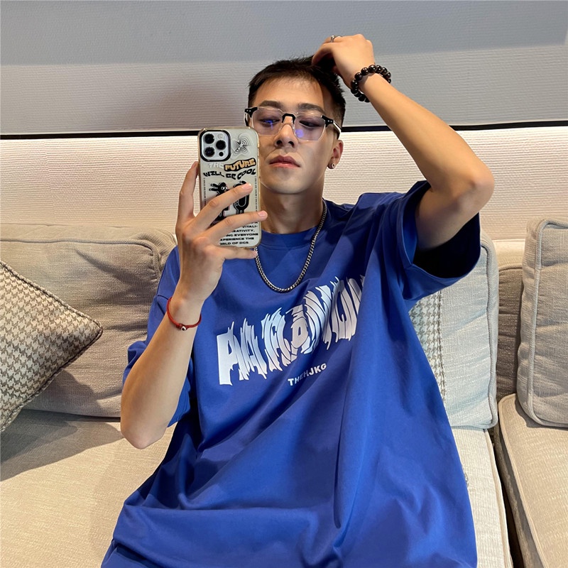 Simple áo phông nam thời trang  form rộng  áo thun nam hàn quốc chống bẩn  bigsize t shirt nam retro mùa hè cotton