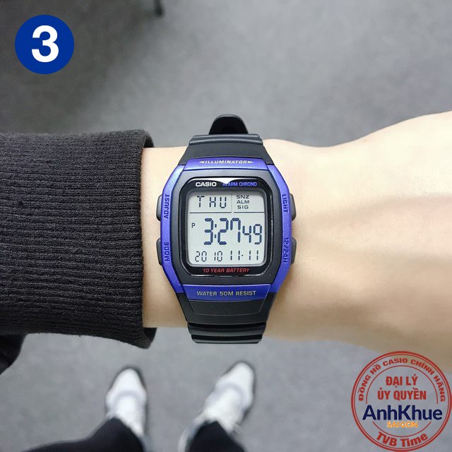 Đồng hồ nam dây nhựa Casio Standard chính hãng Anh Khuê W-96 Series | BigBuy360 - bigbuy360.vn