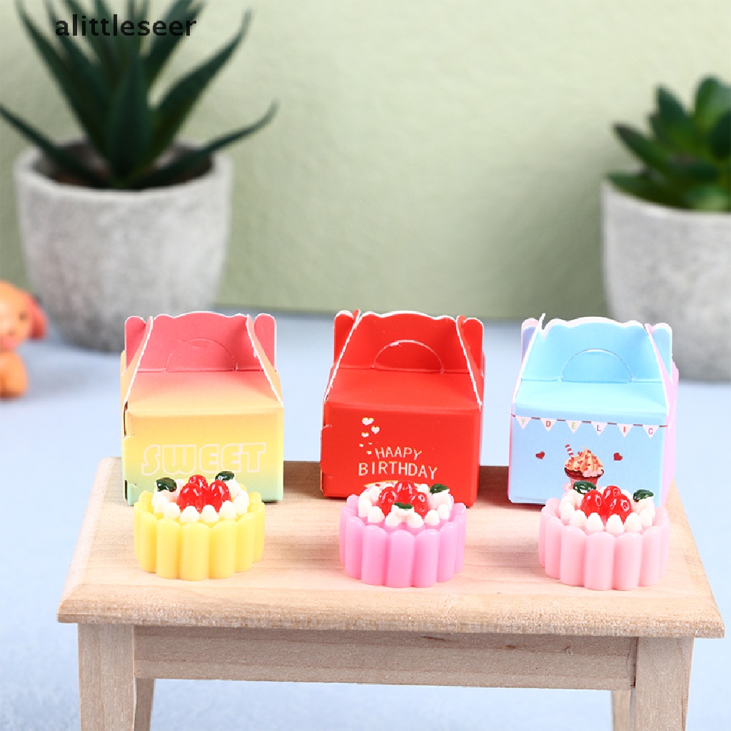 1 Set Bánh Trái Cây 1: 12 Trang Trí Nhà Búp Bê Kèm Hộp Đựng