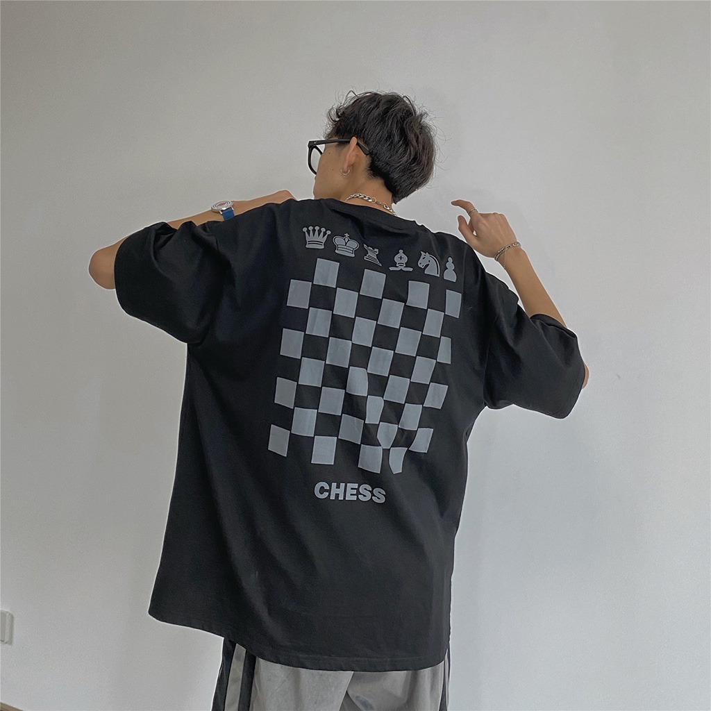 Áo Thun Nam Nữ CHESS Bàn Cờ Vua Unisex - Kiểu áo phông nữ nam form rộng tay lỡ Ulzzang - Leevin Store | BigBuy360 - bigbuy360.vn